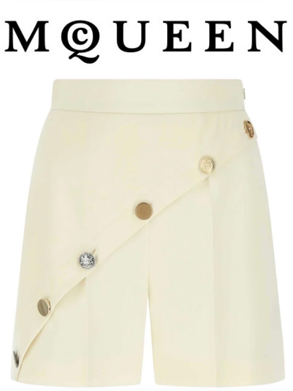Alexander McQueen High Waist Button Detail Shorts